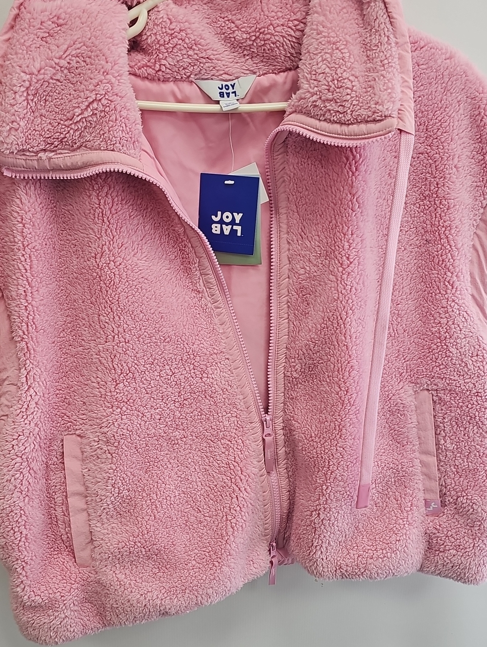 JoyLab Pink Sherpa Zip-Up Jacket XXL